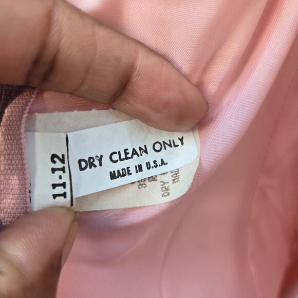 Vtg 50s 60s Fairy Regency Pink Beaded Midi Dress 11/12 Made in USA Evening Gown - Picture 8 of 12